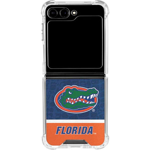 University of Florida Gators Logo Galaxy Z Flip5 5G Clear Case