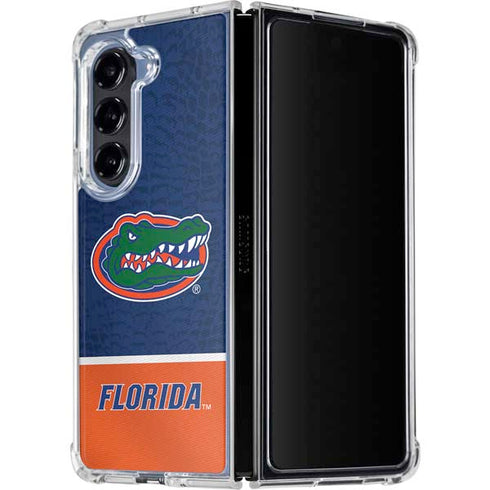 University of Florida Gators Logo Galaxy Z Fold5 5G Clear Case