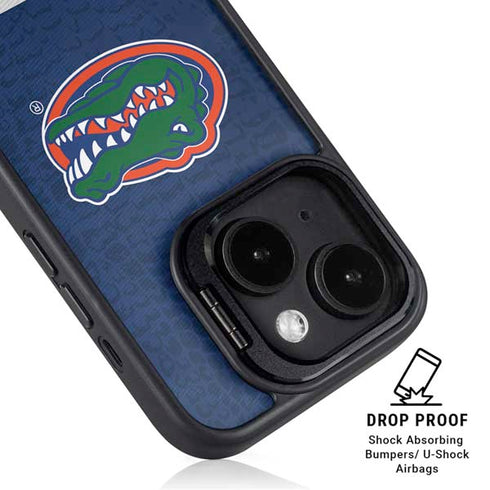 University of Florida Gators Logo iPhone 15 Kickstand Case