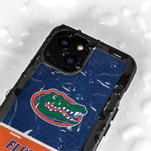 University of Florida Gators Logo iPhone 15 Plus Waterproof Case