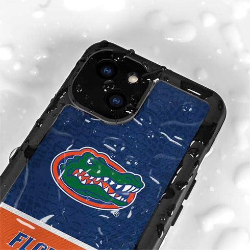 University of Florida Gators Logo iPhone 15 Waterproof Case