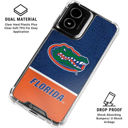 University of Florida Gators Logo Moto G Power 5G (2024) Clear Case
