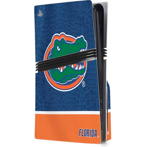 University of Florida Gators Logo PS5 Pro Disk Console Skin