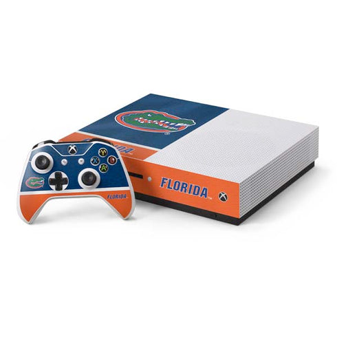 University of Florida Gators Logo Xbox One S Console and Controller Bundle Skin