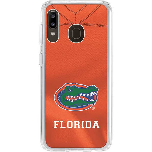 University of Florida Orange Jersey Galaxy A20 Clear Case