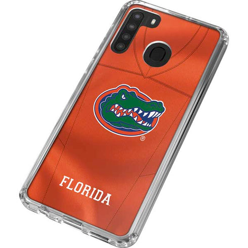 University of Florida Orange Jersey Galaxy A21 Clear Case