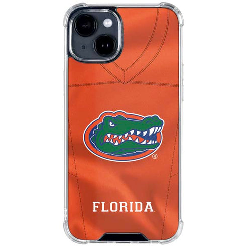 University of Florida Orange Jersey iPhone 15 Plus Clear Case