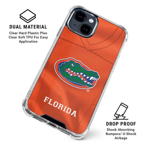 University of Florida Orange Jersey iPhone 15 Plus Clear Case