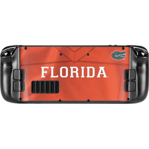 University of Florida Orange Jersey Steam Deck Handheld Gaming Computer Skin