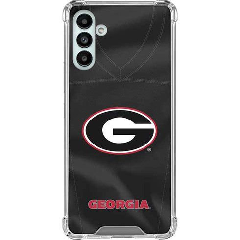 University of Georgia Black Jersey Galaxy A13 5G Clear Case