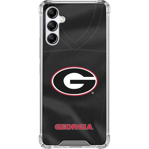 University of Georgia Black Jersey Galaxy A14 5G Clear Case