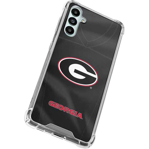 University of Georgia Black Jersey Galaxy A15 5G Clear Case