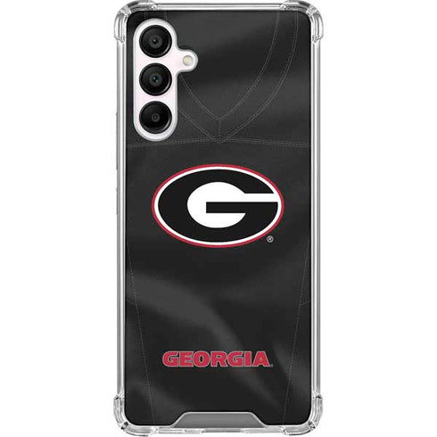 University of Georgia Black Jersey Galaxy A16 5G Clear Case