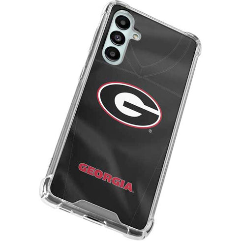 University of Georgia Black Jersey Galaxy A16 5G Clear Case