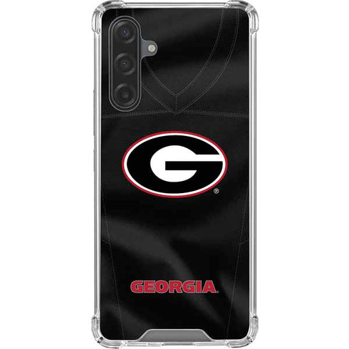 University of Georgia Black Jersey Galaxy A17 Clear Case