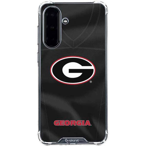 University of Georgia Black Jersey Galaxy A36 5G Clear Case
