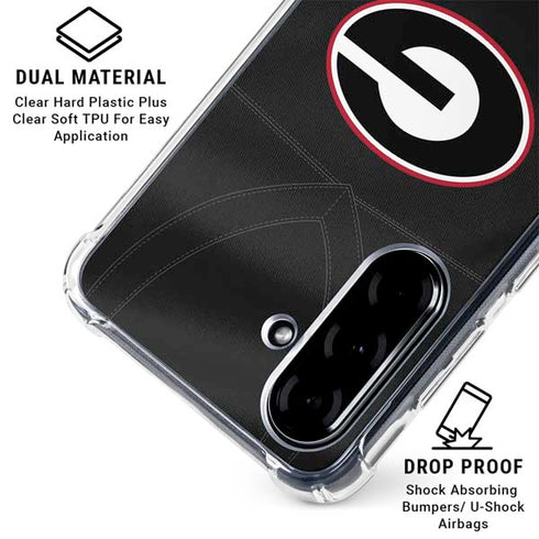 University of Georgia Black Jersey Galaxy A36 5G Clear Case