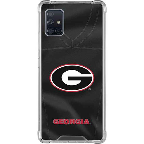 University of Georgia Black Jersey Galaxy A51 5G Clear Case