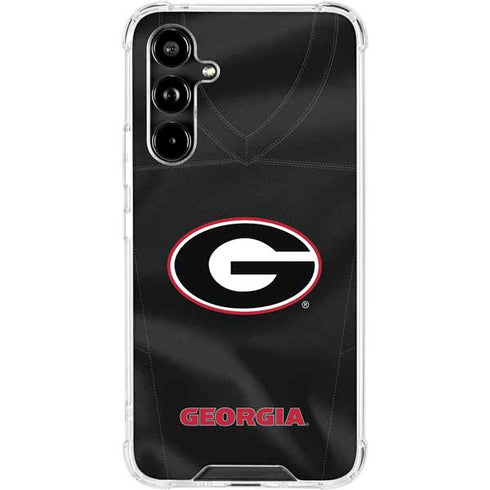 University of Georgia Black Jersey Galaxy A54 5G Clear Case