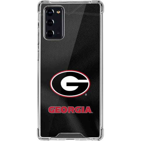 University of Georgia Black Jersey Galaxy Note20 5G Clear Case