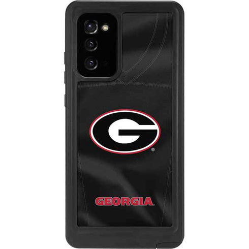 University of Georgia Black Jersey Galaxy Note20 5G Waterproof Case