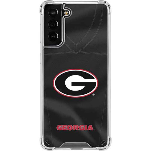 University of Georgia Black Jersey Galaxy S21 Plus 5G Clear Case