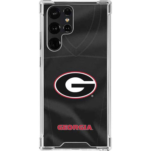 University of Georgia Black Jersey Galaxy S22 Ultra Clear Case