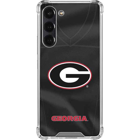University of Georgia Black Jersey Galaxy S23 FE Clear Case