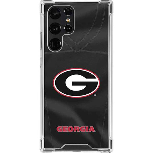University of Georgia Black Jersey Galaxy S23 Ultra Clear Case