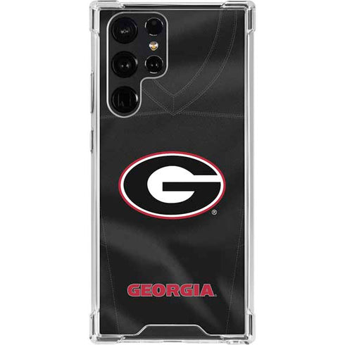 University of Georgia Black Jersey Galaxy S24 Ultra Clear Case