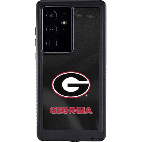 University of Georgia Black Jersey Galaxy S24 Ultra Waterproof Case