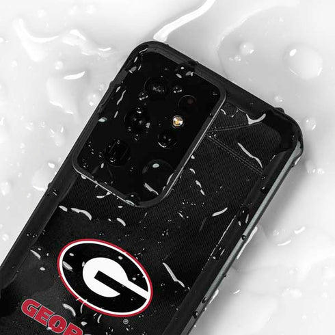 University of Georgia Black Jersey Galaxy S24 Ultra Waterproof Case