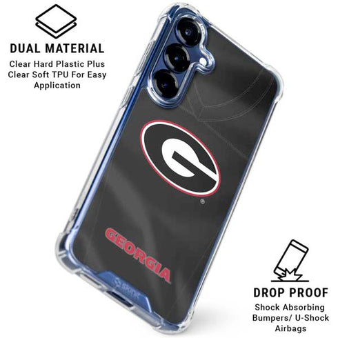 University of Georgia Black Jersey Galaxy S25 Plus Clear Case
