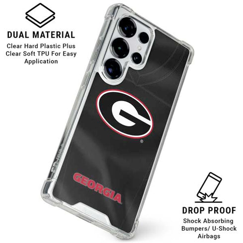 University of Georgia Black Jersey Galaxy S25 Ultra Clear Case