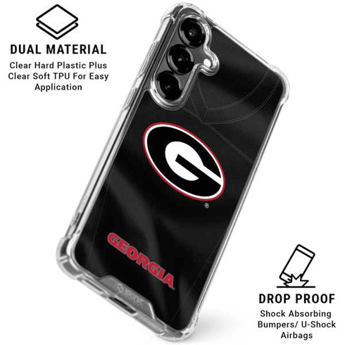 University of Georgia Black Jersey Galaxy S26 Clear Case