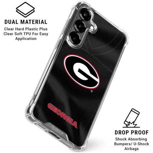 University of Georgia Black Jersey Galaxy S26 Plus Clear Case
