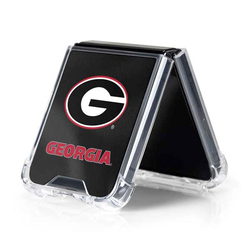 University of Georgia Black Jersey Galaxy Z Flip5 5G Clear Case