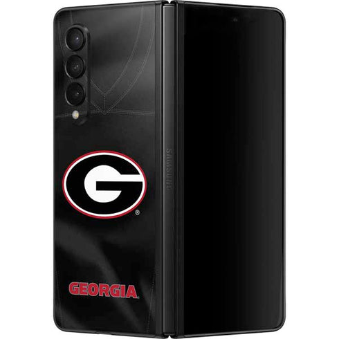 University of Georgia Black Jersey Galaxy Z Fold3 5G Skin