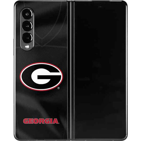 University of Georgia Black Jersey Galaxy Z Fold3 5G Skin