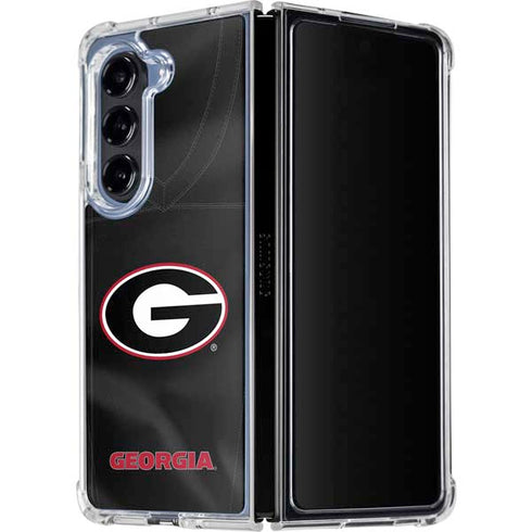 University of Georgia Black Jersey Galaxy Z Fold5 5G Clear Case