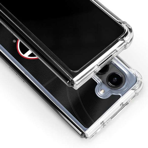 University of Georgia Black Jersey Galaxy Z Fold5 5G Clear Case