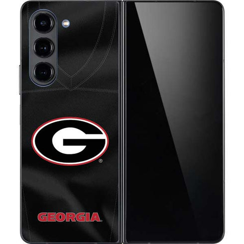 University of Georgia Black Jersey Galaxy Z Fold5 5G Skin