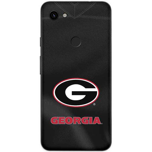 University of Georgia Black Jersey Google Pixel 3a Skin