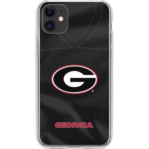 University of Georgia Black Jersey iPhone 11 Clear Case