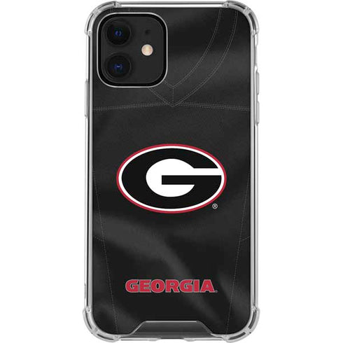 University of Georgia Black Jersey iPhone 12 Clear Case