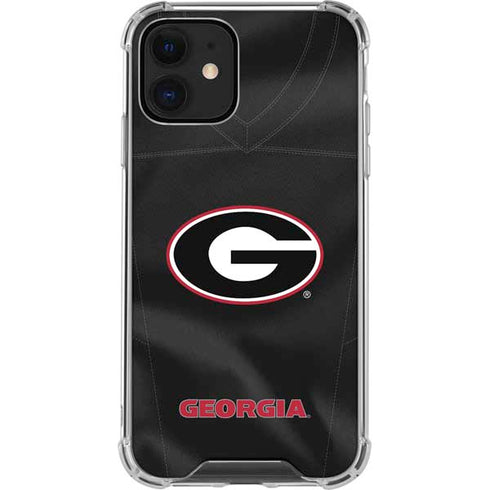 University of Georgia Black Jersey iPhone 12 Mini Clear Case