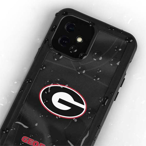 University of Georgia Black Jersey iPhone 12 Mini Waterproof Case
