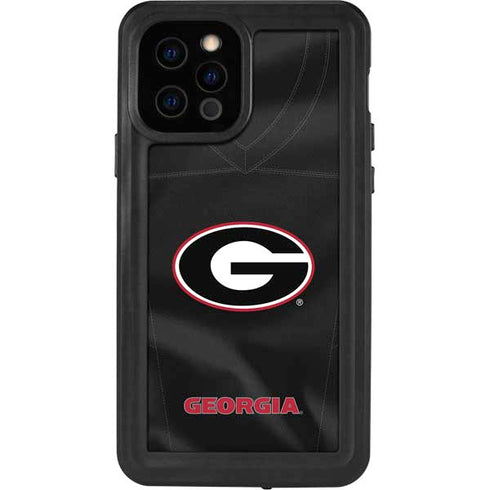 University of Georgia Black Jersey iPhone 12 Pro Waterproof Case