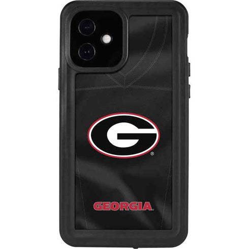 University of Georgia Black Jersey iPhone 12 Waterproof Case