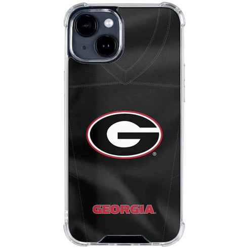 University of Georgia Black Jersey iPhone 14 Plus Clear Case